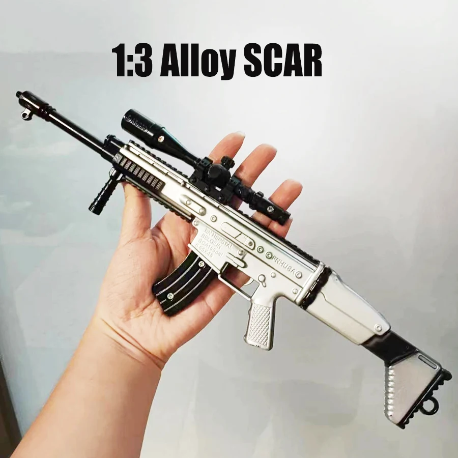 

1: 3 сплав мини AWM шрам снайперская съемная модель пулемета металлический 98K пистолет оружие сборка игрушка для мальчиков Подарки