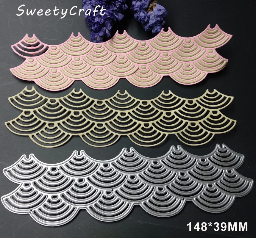 

Dies Scrapbooking Lace Border Background Metal Cutting Dies Craft Embossing Die Cut Stamps Stencils New 2024 Cards Making