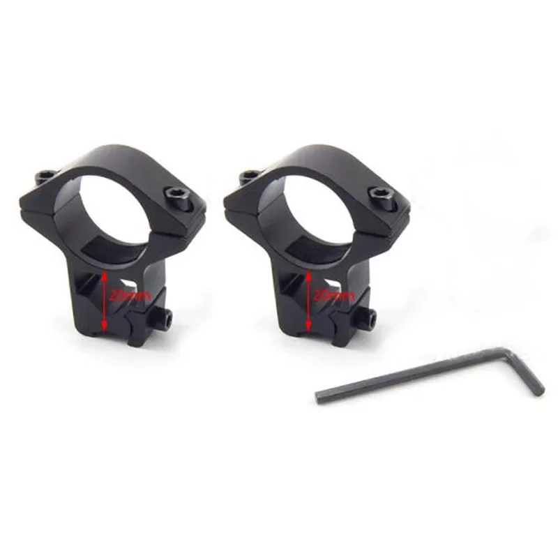 Pair 25GK 25mm Tactical Scope Mount Gun Flashlight Ring Track Clamp Hunting Rifle Optical Laser Sight Mounts 11mm Rail H: 24mm