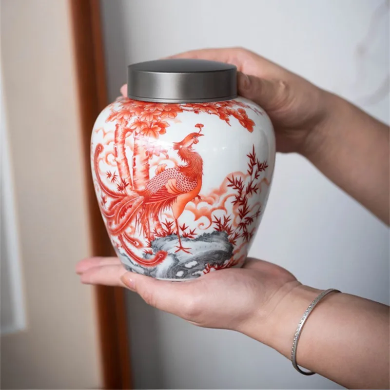 Large Ceramic Ashes Urn Holder Memorial Ash Caskets Urns Cremation For Human Pet Keepsake Sealed Memory Souvenirs Funeral Gift