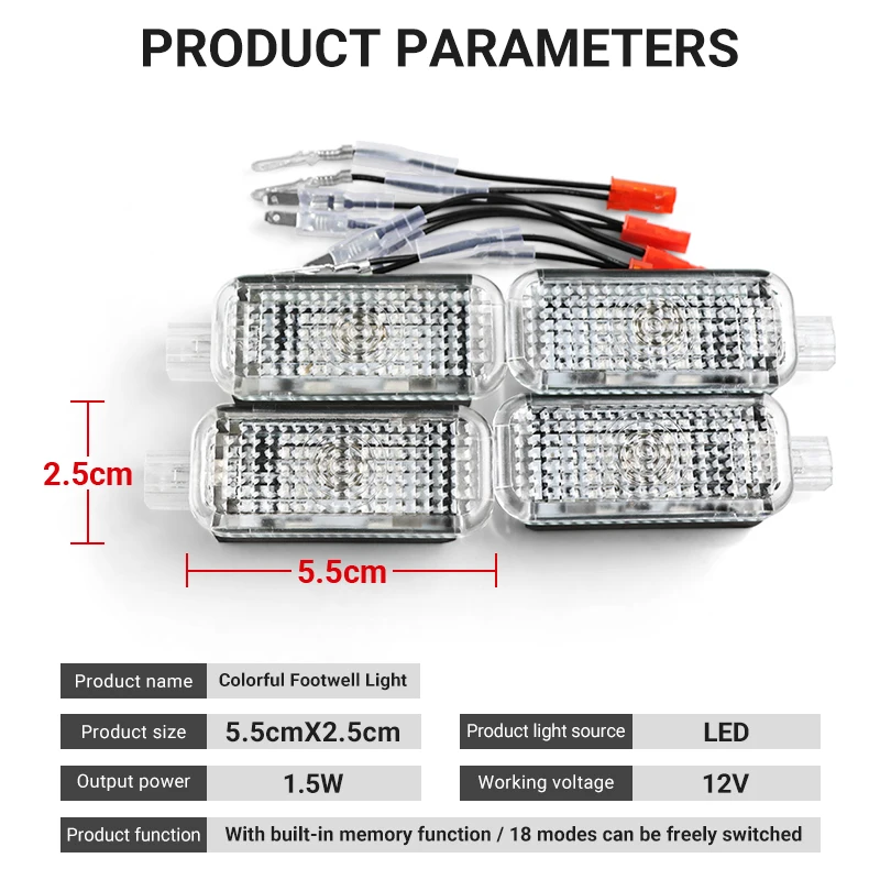 LED Car Footwell Atmosphere Lamp Interior Accessories