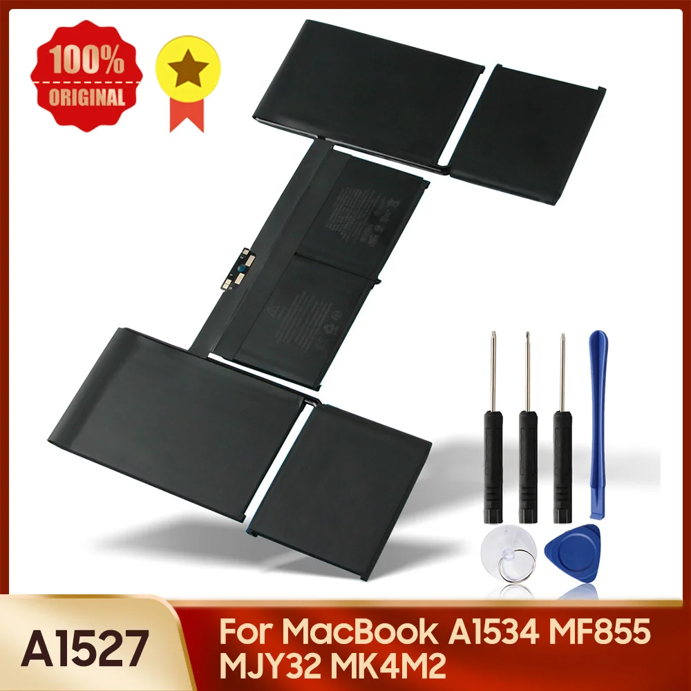 

New Replacement Battery A1527 for MacBook 12" A1534 MK4M2 MJY32 MF855 Replacement battery 5263mAh 8.7V +tools