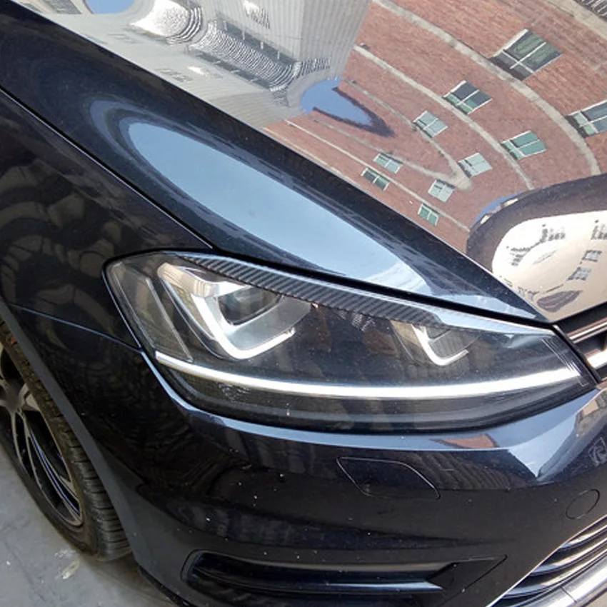 

Для Volkswagen Golf 7 передняя фара брови из углеродного волокна Модифицированная отделка внешняя наклейка