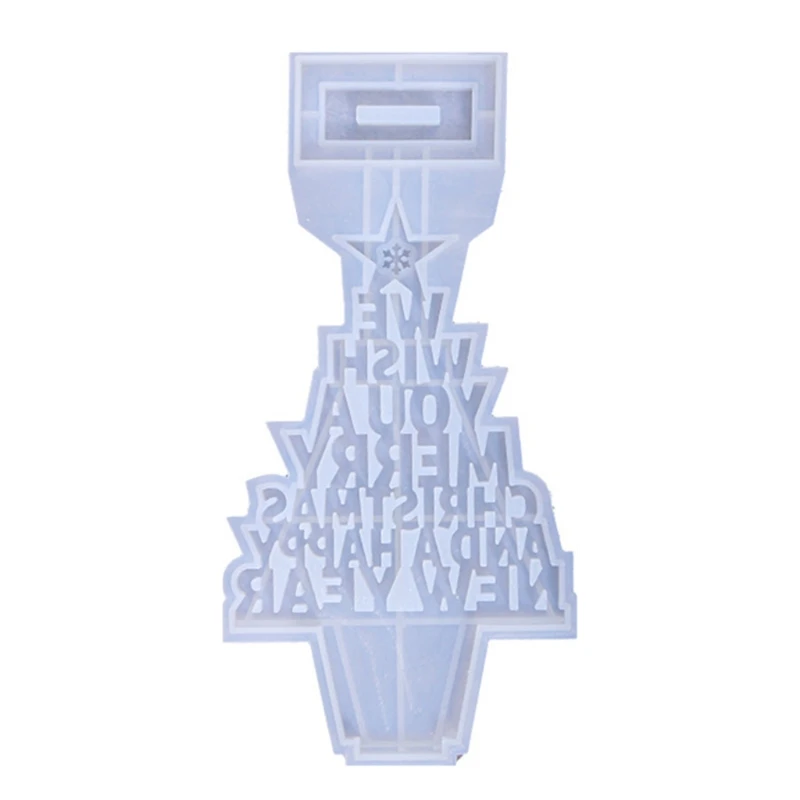 

N58F буквы рождественские елочные украшения форма для эпоксидной смолы рождественские принадлежности силиконовая форма