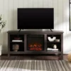 Wren Classic 4 Cubby Fireplace TV Stand for TVs up to 65 Inches, 58 Inch, Charcoal 5
