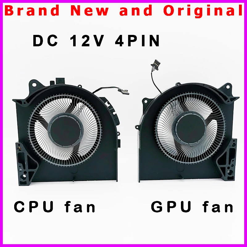 New Laptop CPU GPU Cooling Fan Cooler for Dell Alienware M17 R5 P50E P50E002 MG75091V1-C080-S9A MG75091V1-C090-S9A DC 12V 4PIN