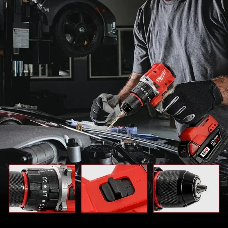 Milwaukee Brushless 150N.m Impact Drill Cordless Electric Drill 20+3 Torque Small Drill Hammer Multifunctional Power Tools 3