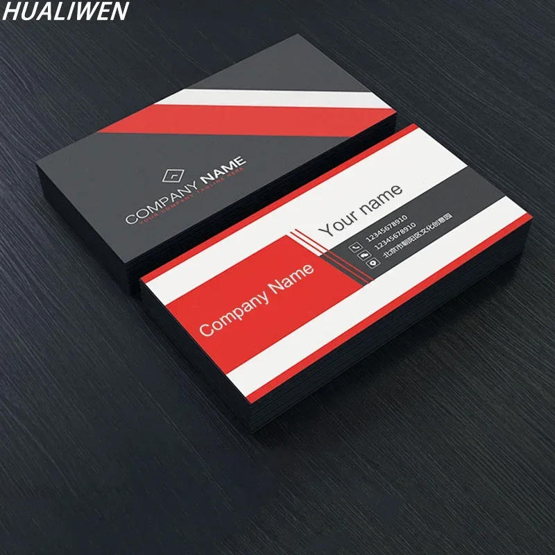 100PCS Cheap Business Card Full Color Double-sided Printing Business Card 300GMG Paper 9*5.4cm
