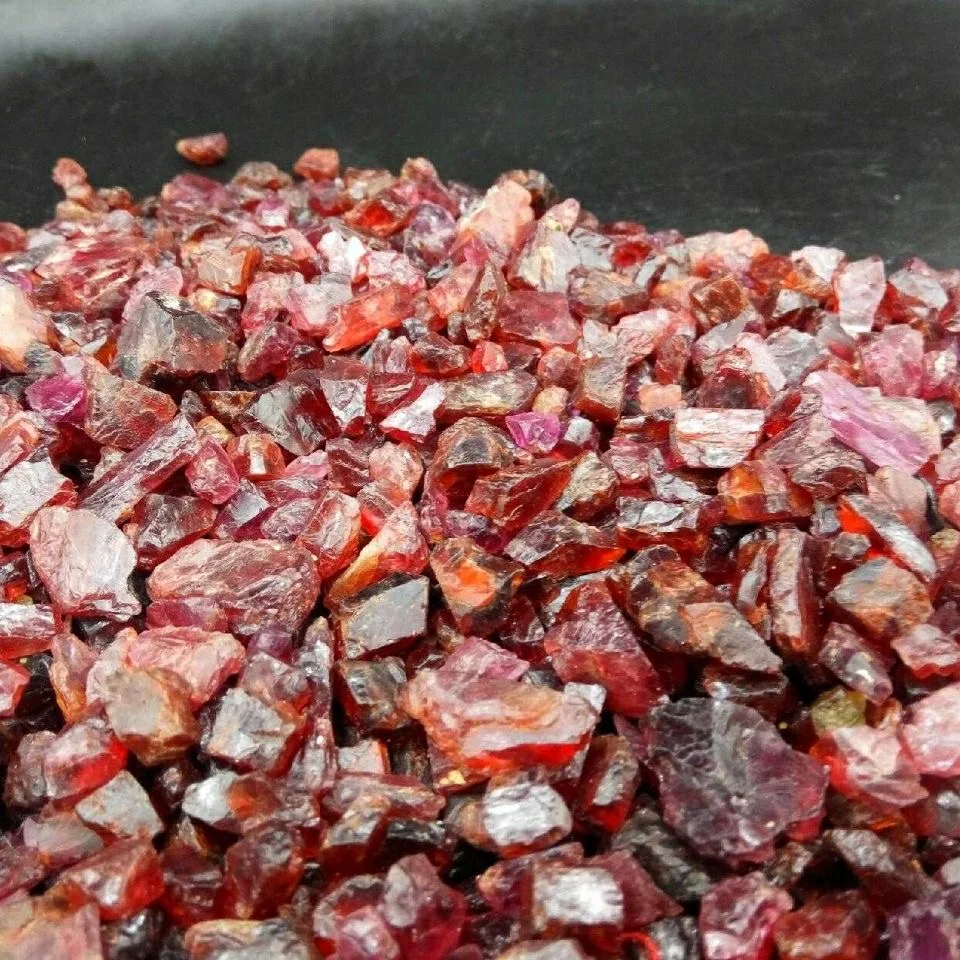 500g natural garnet crushed stone fish tank flowerpot landscaping demagnetizing stone crystal raw