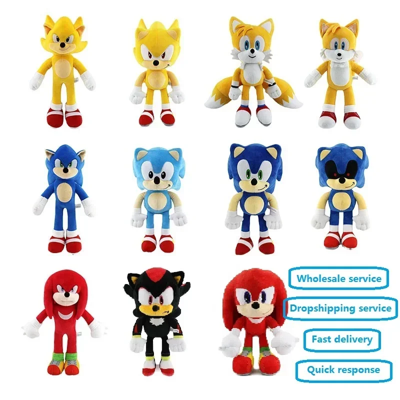 20-30Cm Sonic Peluches Toy Cartoon Hedgehog Amy Rose Knuckle Tail Morbida Bambola Di Pezza Bambino Compleanno Sonic Peluches Toys
