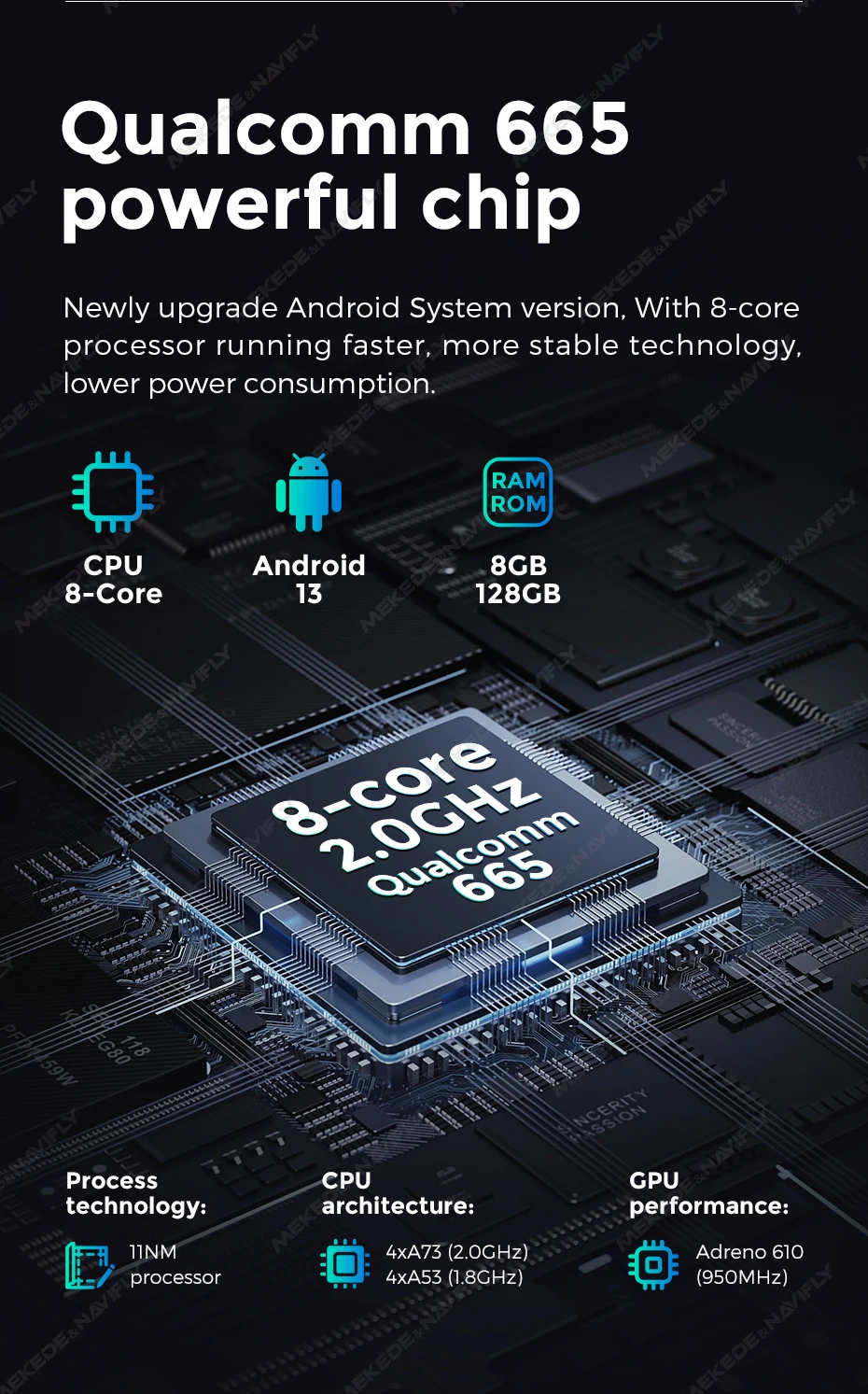 ޸   ī÷ ڵ DSP, ȵ̵ AI ڽ, NTC6.0, 8 ھ, 360  ī޶, GPS ׺, BT5.0, 4G LTE, , 8 + 128GB