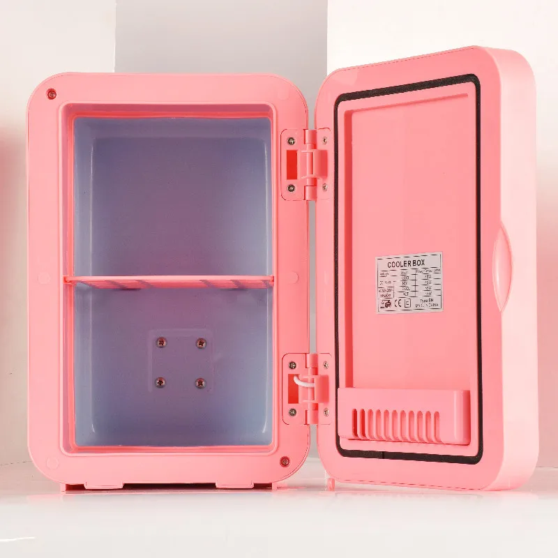 5 in 1 8L Mini Refrigerator cooling and heating ,Cosmetic mirror with LED Light For Makeup Skincare 110V220V for Home and Car