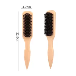Boar Bristle Hair Brush for Sleek Styling, Smoothing & Teasing (Beard brush)