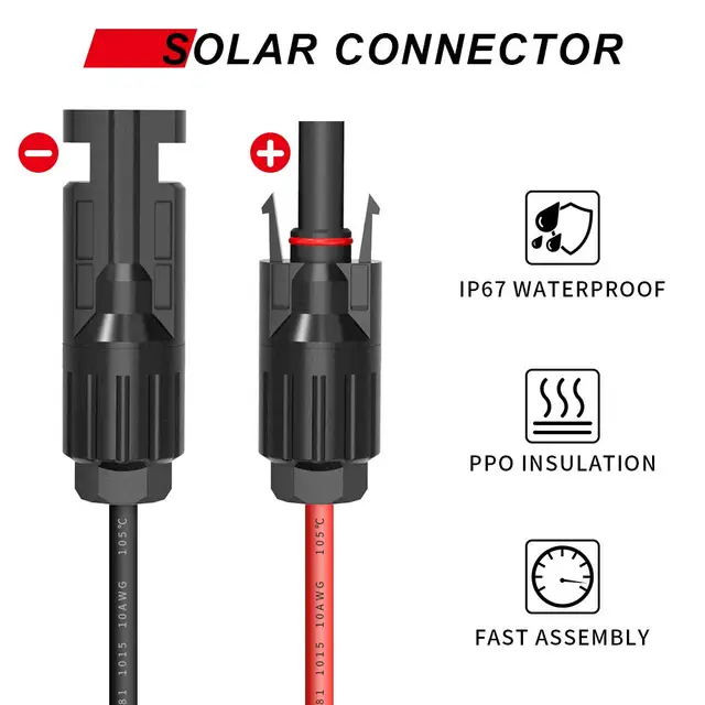 LANMINGLEL SAE-Polaritätsadapter – 10 Stück, 2-polig, 12-24V, 30A, Für Solar & Kfz