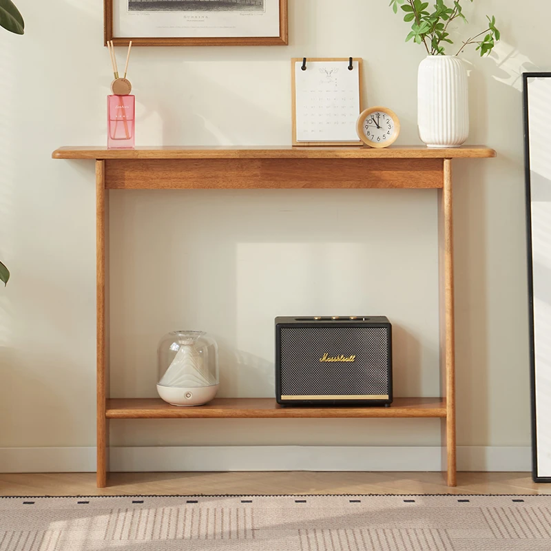 ‌Ultra-Slim Solid Wood Entryway Console Table -Narrow Gap Hallway Storage Cabinet Wall Mounted Sideboard Shelf for Small Spaces‌