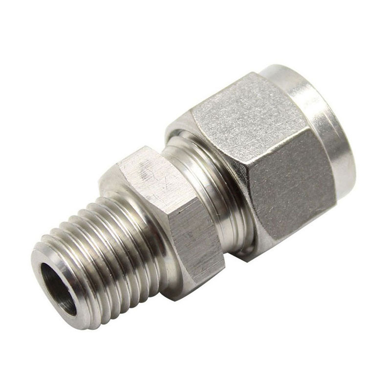 Swagelok 304 Stainless Compression Fitting 3 4 6 8 10 12mm Tube OD X 1/8 1/4 3/8 1/2 BSPT Male Thread Adapter