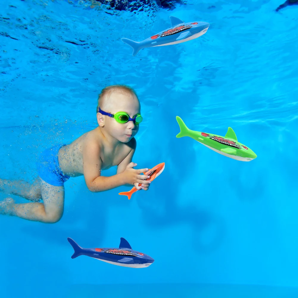 4Pcs Training Sinking Pool Toys Multicolor Swimming Pool Throwing Toys Diving Practice for Kids Dive Training