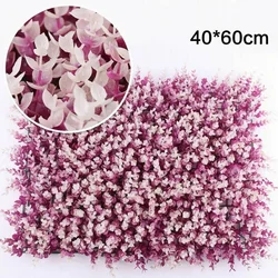 Artificial Greenery Panel for Home and Garden Decor (Purple and white)