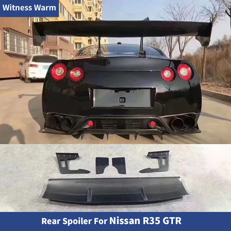 For Nissan Gtr Gtr R35 2008up Carbon Fiber Lb Style Rear Spoiler