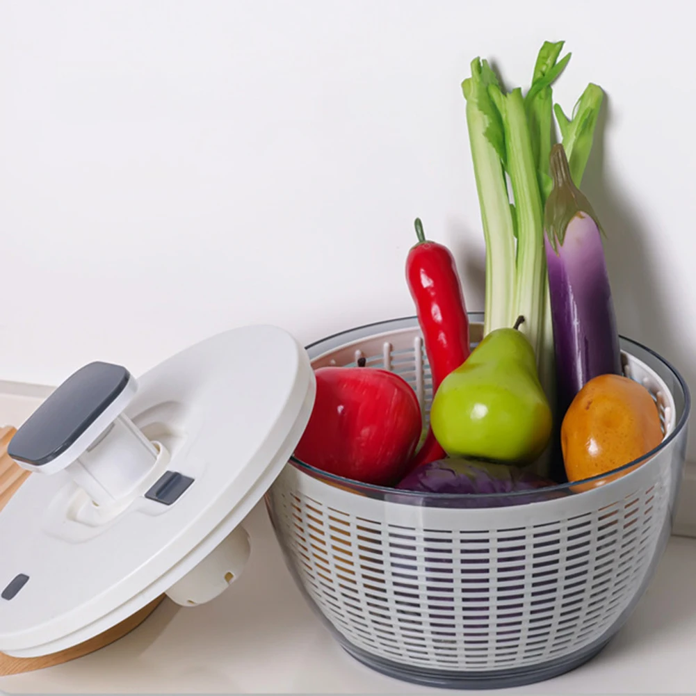 Vegetable Dehydrator Electric Quick Cleaning Dryer Fruit and Vegetable Dry and Wet Separation Draining Salad Spinner Home Gadget