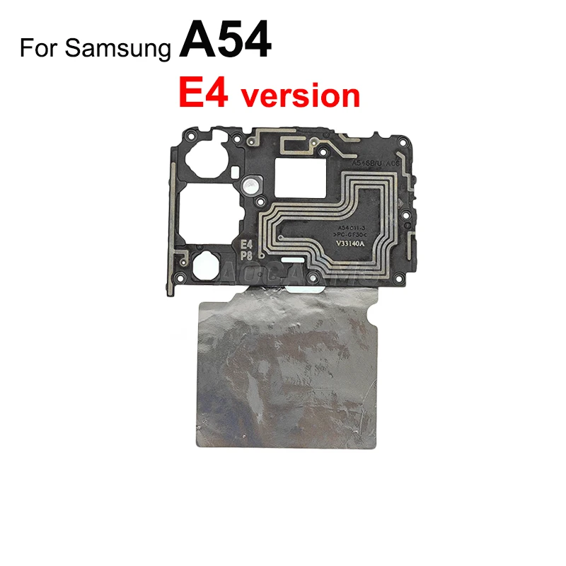 Aocarmo 삼성 갤럭시 A34 5G A73 A53 A54 A33 A346 마더 보드 커버 플레이트 NFC 플렉스 수리 교체 부품 포함