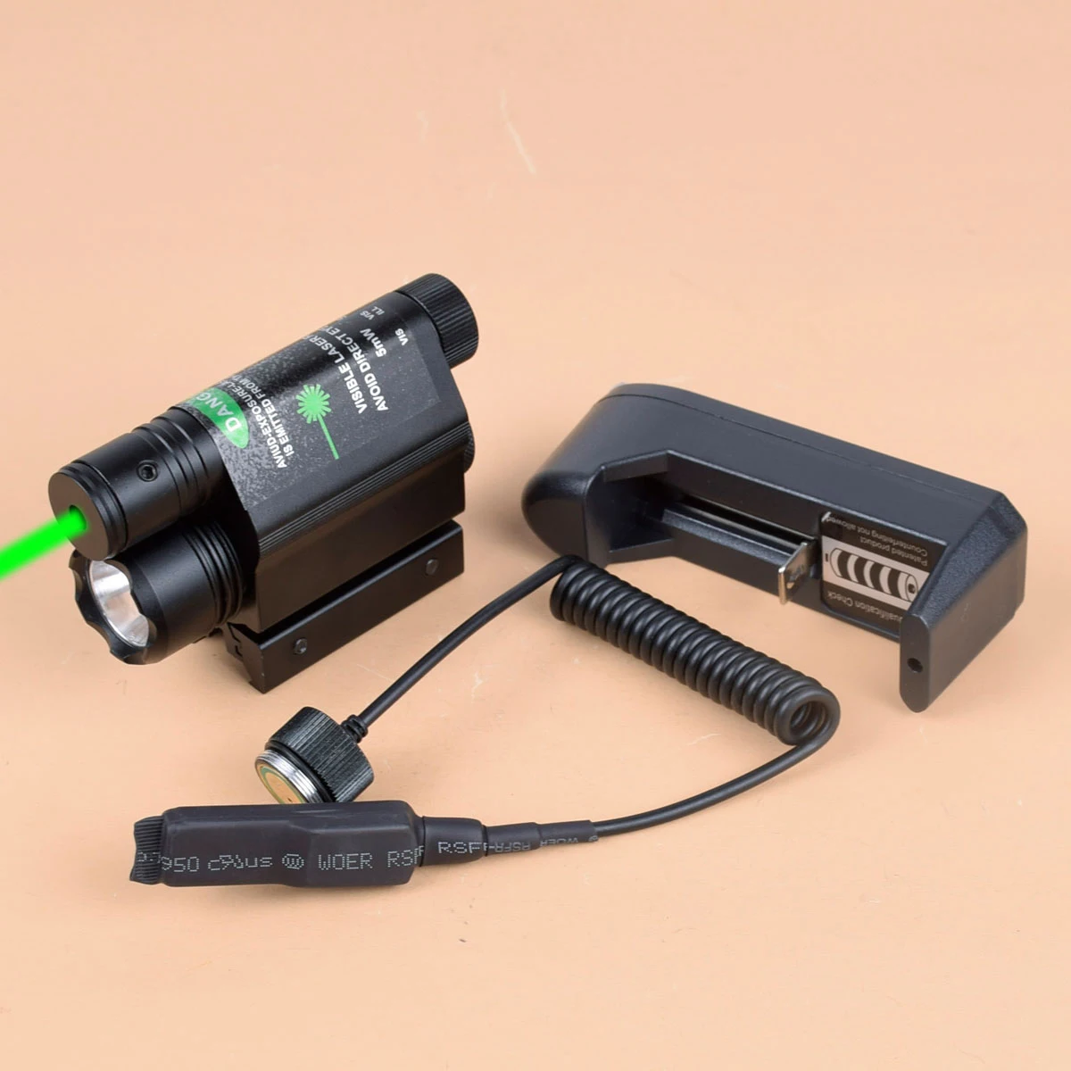 Tactical Rifle Shotgun Flashlight Combo Laser Pointer With Remote