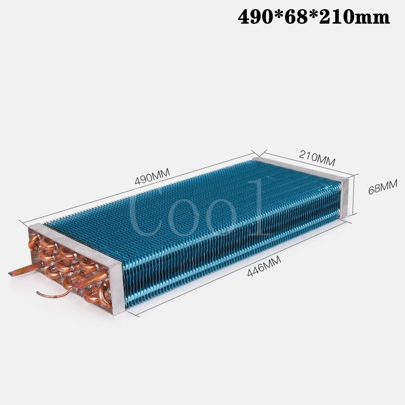 Copper Tube Aluminum Fin Evaporator Condenser Radiator Refrigerator Freezer Refrigeration Equipment 2*6*300MM