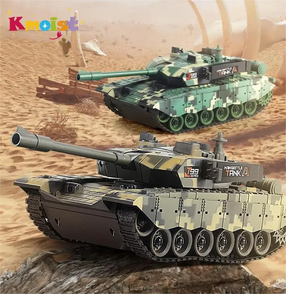 2.4GHz Tank Model Toy for Boys Rremote Control Tank Children Military Battle Simulation Model With Sound Light Toy Vehicles remote control tank remote control vehicle