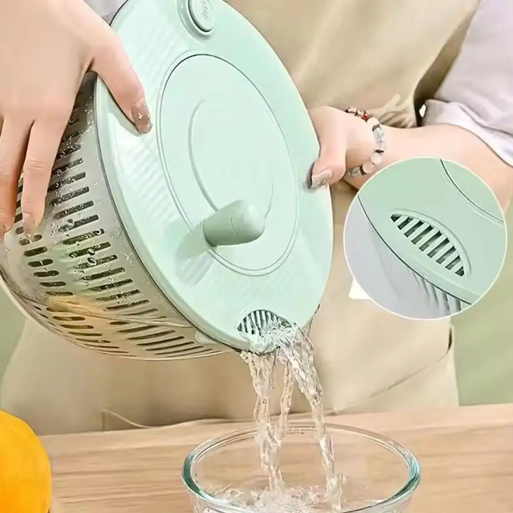 Salad Spinner Salad Dryer Vegetable Washing Dryer Fruit Washer For Drying Greens Drainer Strainer Manual Lettuce Spinner