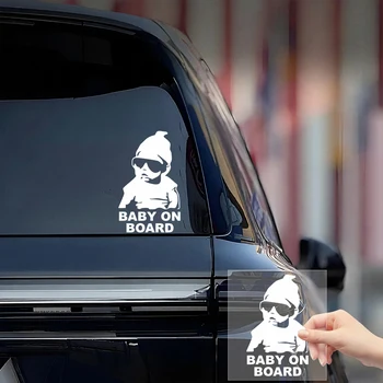 Adesivi per Auto 'Bimbo a Bordo', Decorazioni Divertenti per Carrozzeria, Finestrini e Tappo Carburante, Decalcomanie in Vinile Personalizzate, Accessori Esterni