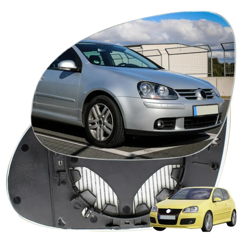자동차 왼쪽 오른쪽 후면보기 윙 미러 흰색 유리 VW 골프 5 MK5 Jetta Passat B6 2006 - 2009 자동차 부품 후면보기