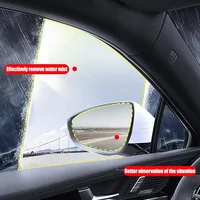 2pcs Auto Side Window Wiper Water Removal Mist Multifunctional Silent Car Window Glass Wiper Rubber Strip Universal Wiper Blades 2
