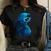 Gothic Stitch Funny Cartoon T Shirt Women Lilo Stitch T-shirt Graphic Y2K Tops Tshirt Hip Hop Tees Female Clothes Goth 6