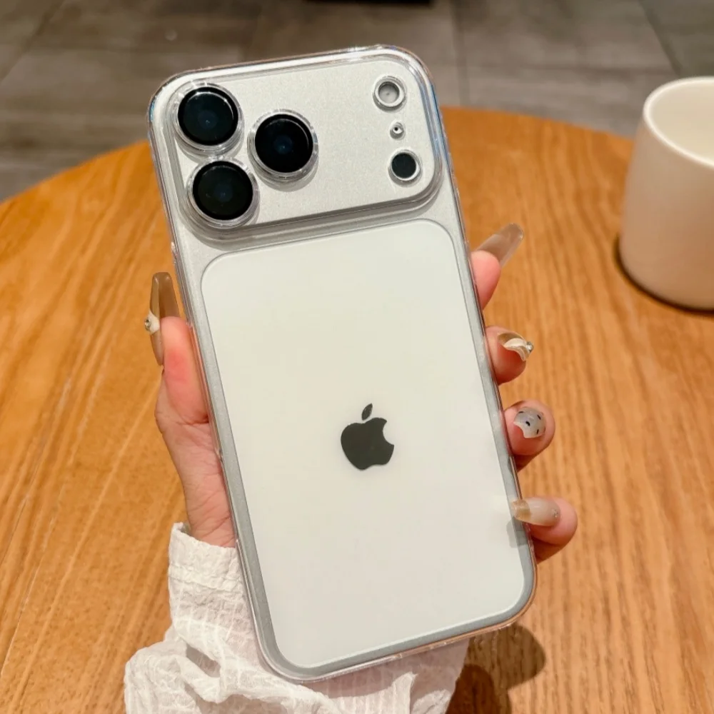 Luxury Clear PC Cover with Camera Lens Protector Film