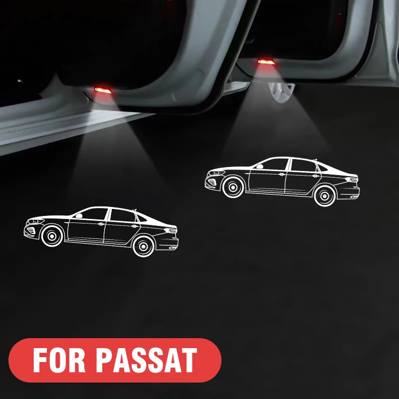 

2 шт., Светодиодные Автомобильные двери с логотипом на Volkswagen VW Passat 2011, 2012, 2013, 2014, 2015, 2016, 2017