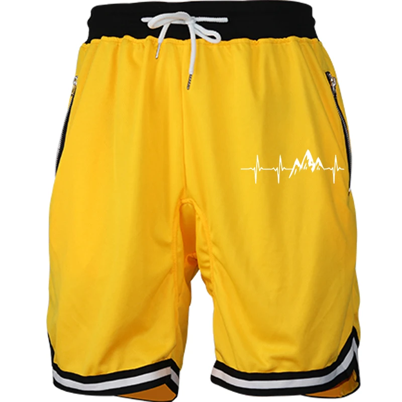Schnell trocknendes Mesh – hergestellte lockere Basketballshorts für Herren für American Ball im Sommer – Detail 7