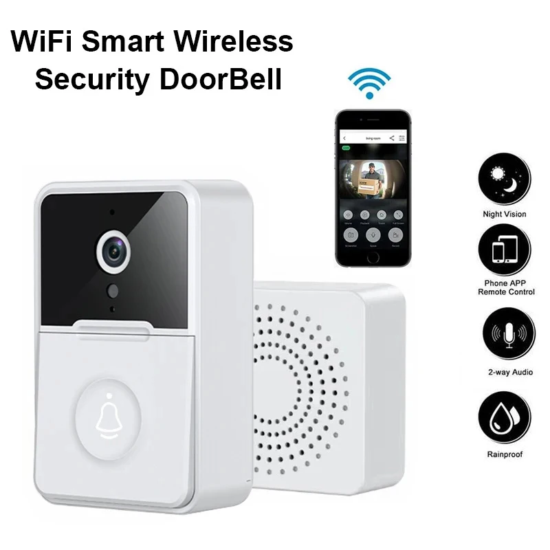 

Wireless Doorbell Wifi Outdoor Hd Camera Security By Bell Night Vision Video Intercom Voice Change For Home Monitor By Phone