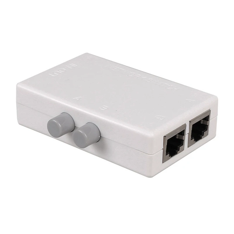 【Stylish】 AU61-RJ45 Splitter Selector Switch 2 Ports Network Switch Freely Between Intranet & Extranet Network.