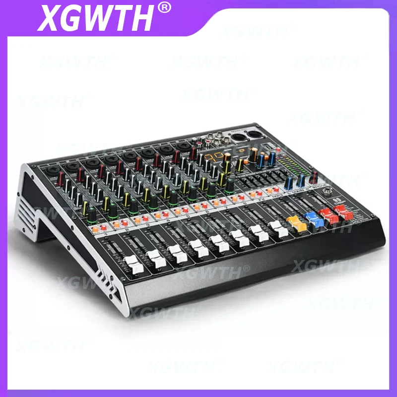 8 채널 디지털 믹서 블루투스 오디오 믹싱 콘솔, 99 DSP 효과 이퀄라이제이션, USB MP3 DJ 잔향 이퀄라이제이션