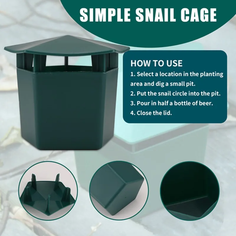 8 Pieces Beer Snail Traps Eco-Friendly To Catch Slugs Snails Catcher, Safe For Kids And Pets