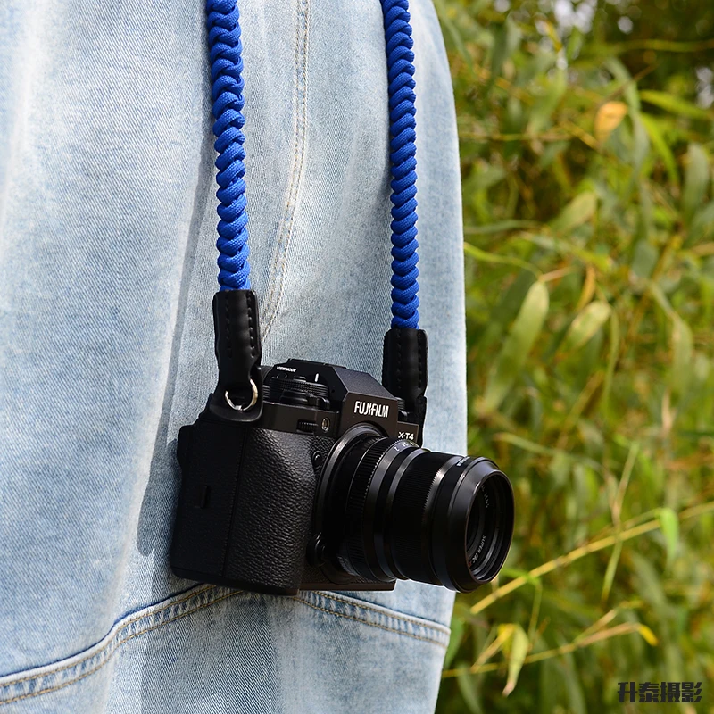 Corda In Nylon Di Vacchetta Intrecciata A Mano Fotocamera Tracolla Tracolla Cintura Mirrorless Per Digital Leica Canon Fuji Nikon Olympus Pentax Sony