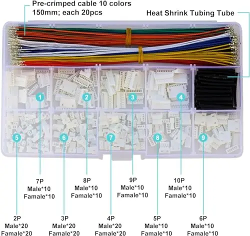 PicoBlade 1.25mm Pitch Molex 1.25mm Male Female with 28AWG Cables MX 2/3/4/5/6/7/8/9/10 Pin Housing (KS-MX1.25-MF)