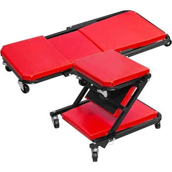 Rolling Creeper Durable Knee Pads with Full 360 Degree Turn Casters and Tool Tray, Swivel Castors Comfortable cushioning kneelin 1