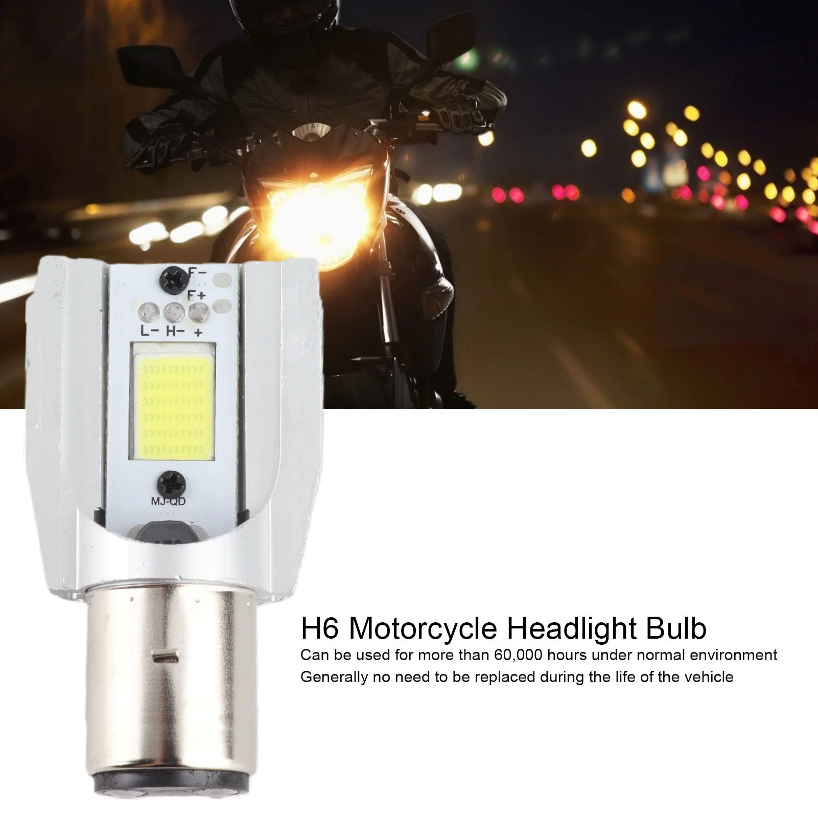 오토바이 헤드라이트 전구 M2S H6 LED 백색광(슈퍼 브라이트 COB 칩 포함) DC8?80V 12W
