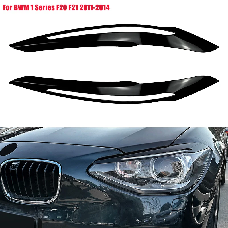 

For BMW 1 Series F20 F21 2011 2012 2013 2014 Car Front Head Light Head Lamp Cover Trim Headlight Headlamp Eyebrow Eyelid Sticker