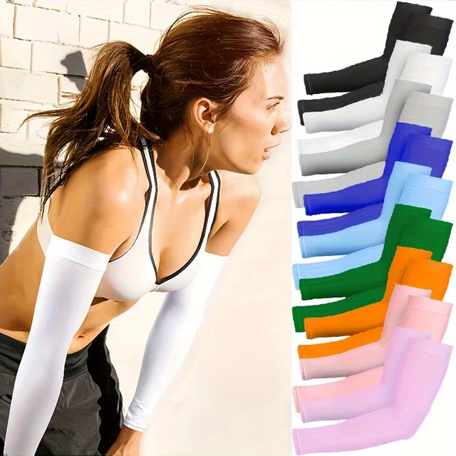 3/6Pcs Unisex Cooling Arm Sleeves Cover Sports Running Uv Sun Protection Outdoor Men Fishing Cycling Sleeves for Hiding Tattoos 2