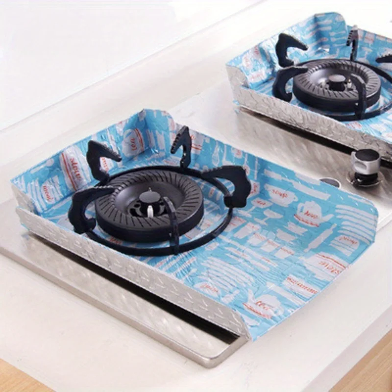 Gas Stove Tin Foil Protector Cover Non-stick Reusable Cooker Protective Aluminum Liner 1/2pc