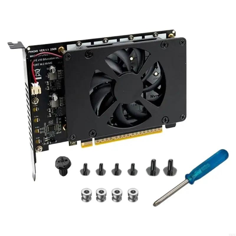 간편한 설치 PCIe X16 NVMe M.2 확장 카드 M.2 4x128Gbps 지원 ..