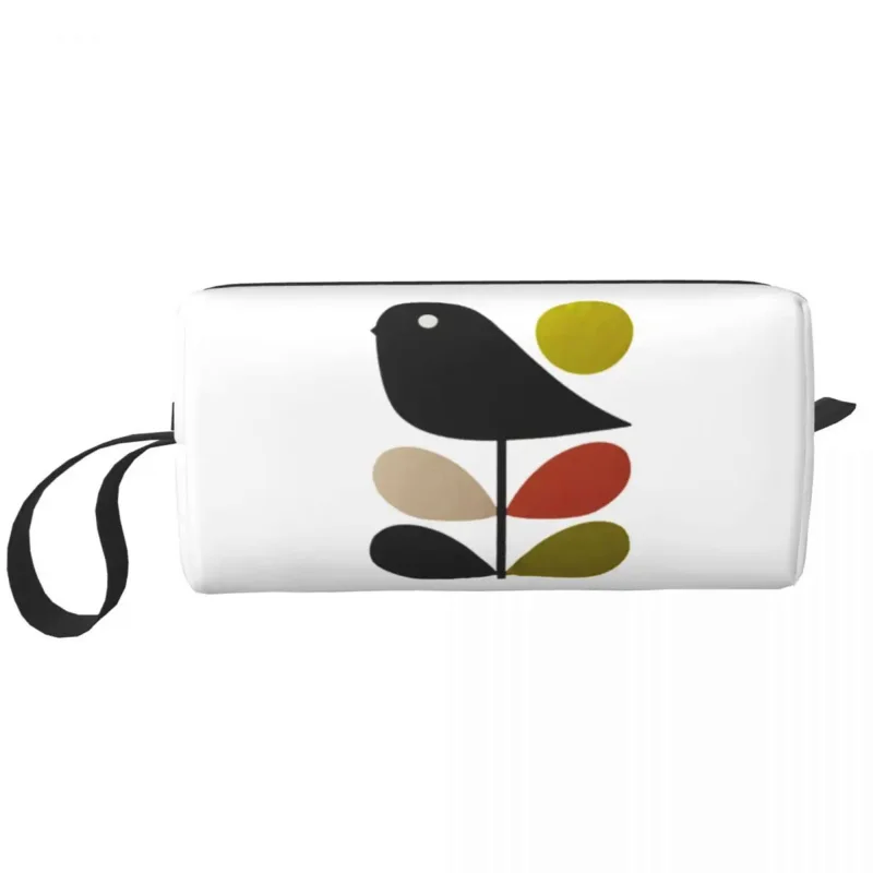 

Orla Kiely Stem And Bird Makeup Bag for Women Travel Cosmetic Organizer Fashion Scandinavian Style Storage Toiletry Bags