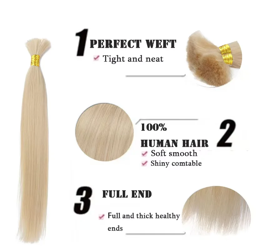 Human Braiding Hair Straight Bulk Human Hair For Braiding No Weft 1 Bundle 50G 100% Remy Extensions Natural Color